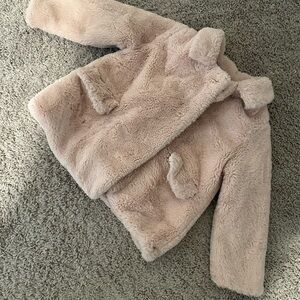 Zara Soft Pink Kids Puffer Jacket